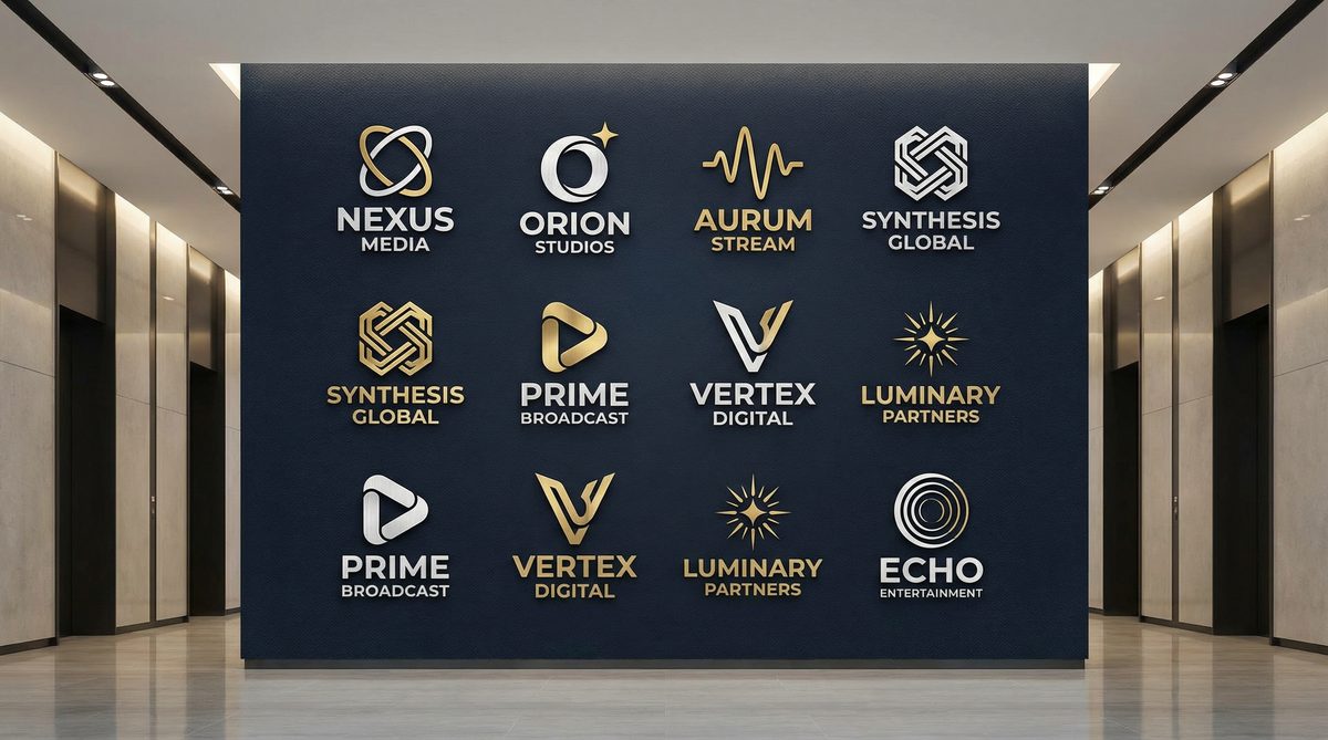 母狗合作影视品牌Logo墙